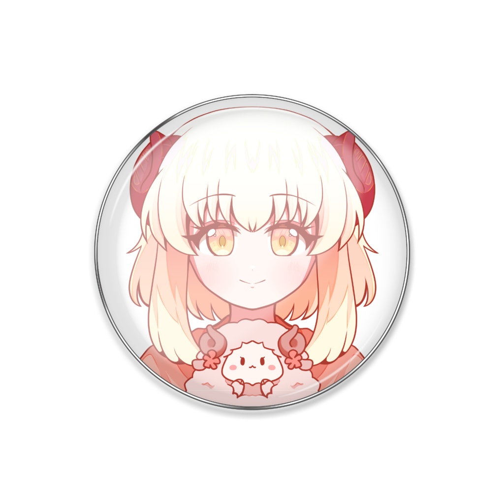 ひつじピンバッジ