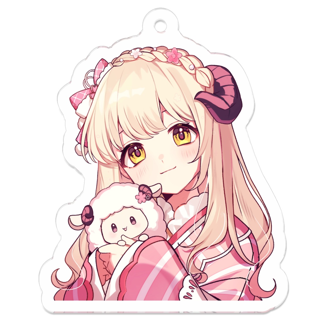ひつじアクリルキーホルダー