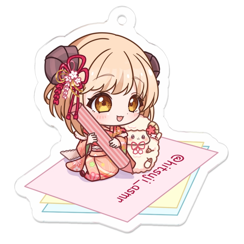 ひつじアクリルキーホルダー