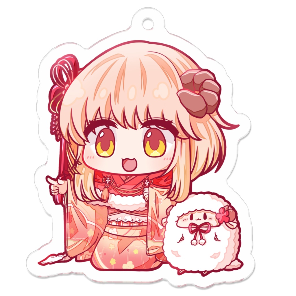ひつじアクリルキーホルダー