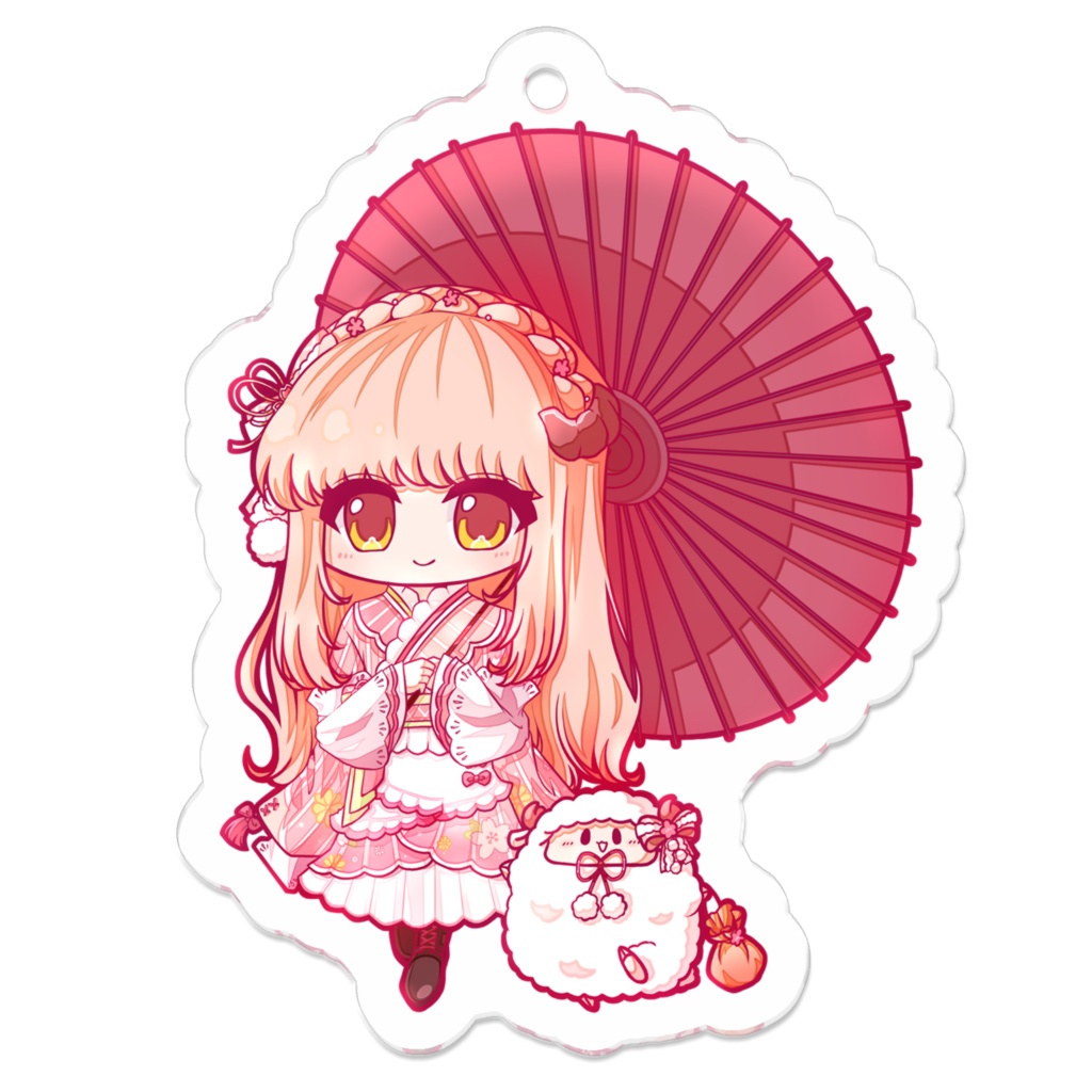 ひつじアクリルキーホルダー