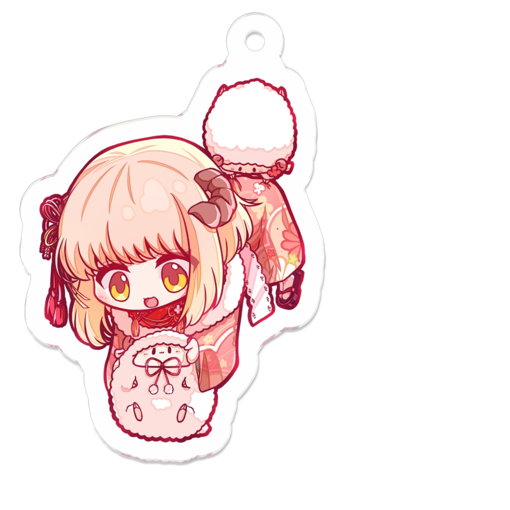 ひつじアクリルキーホルダー