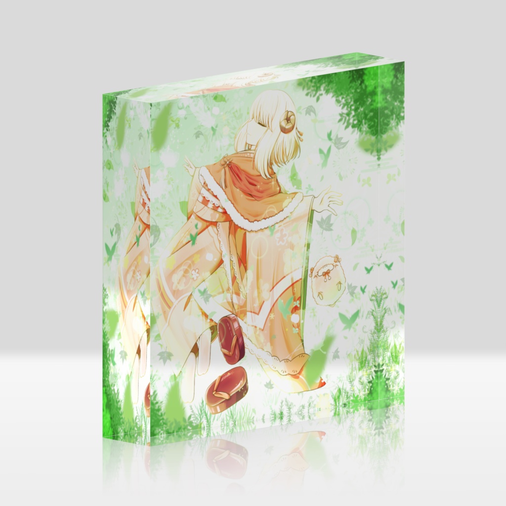 ひつじのアクリルブロック