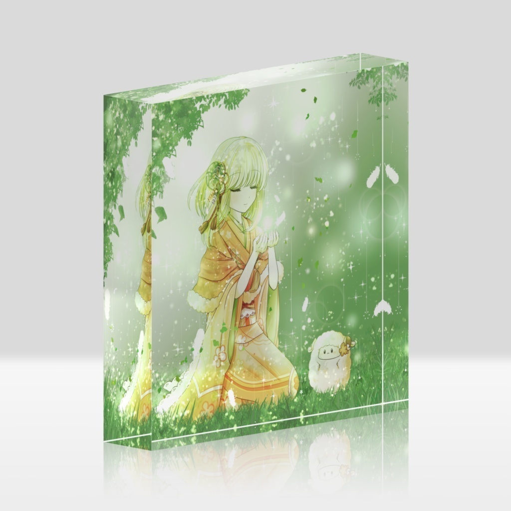 ひつじのアクリルブロック