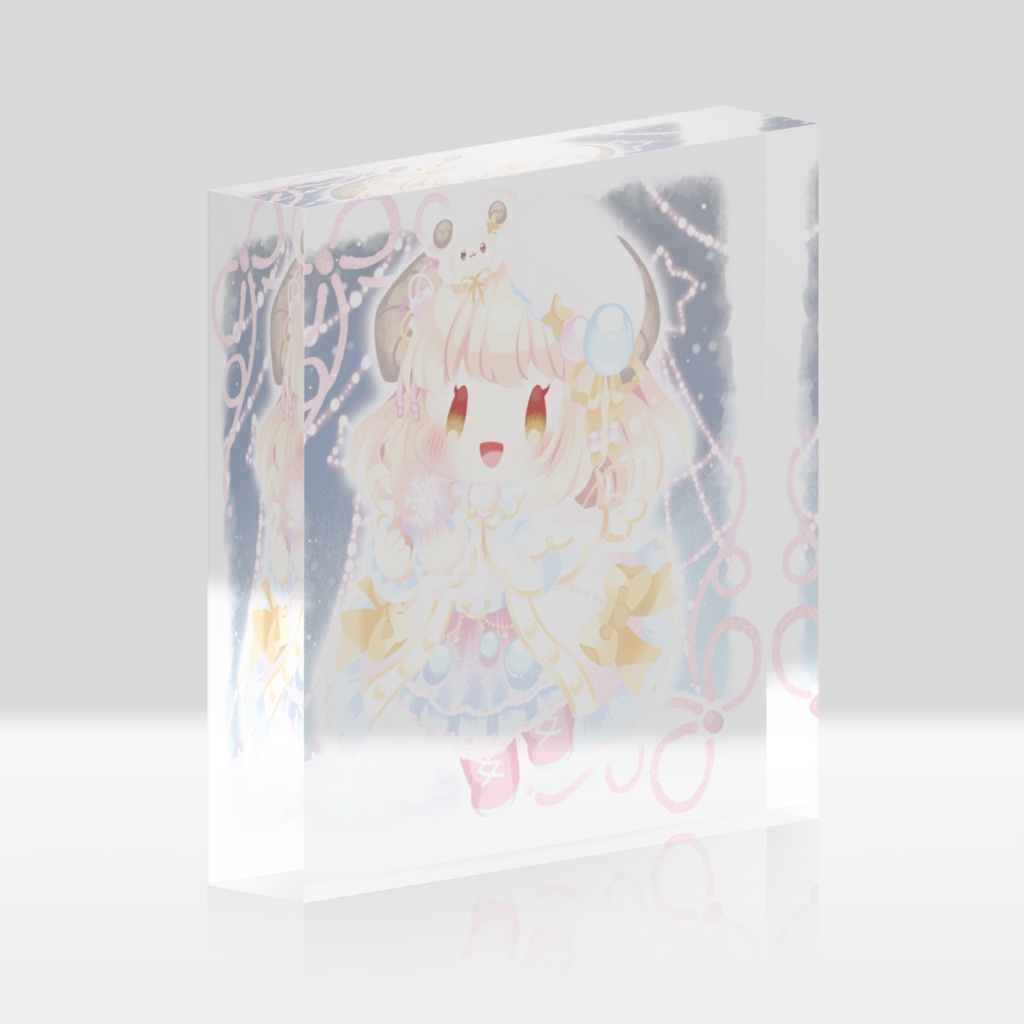 ひつじのアクリルブロック