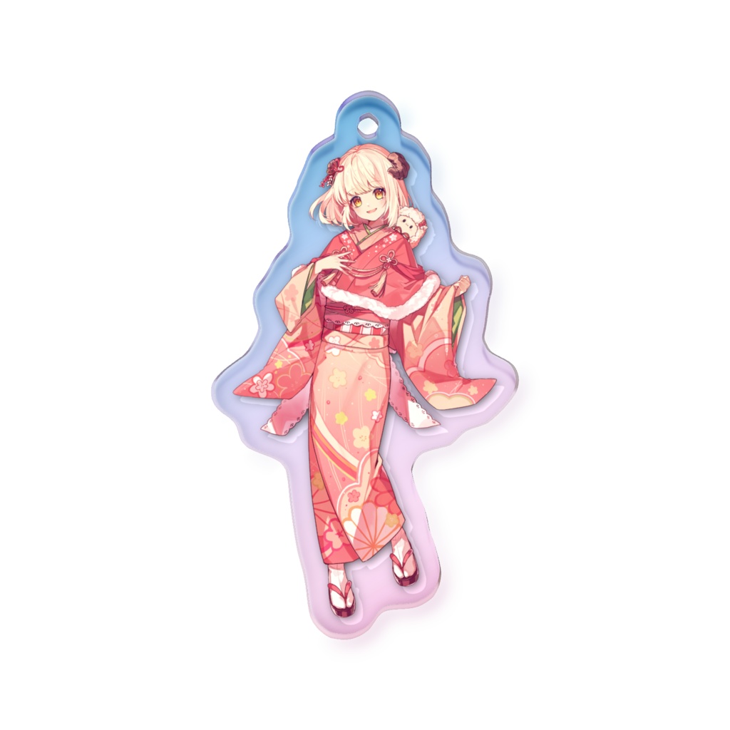 ひつじオーロラアクリルキーホルダー