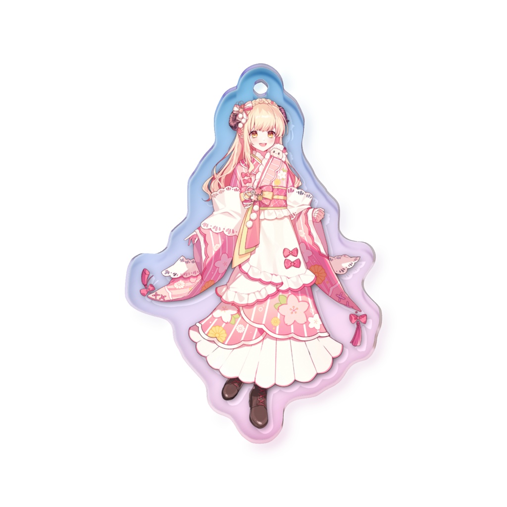 ひつじオーロラアクリルキーホルダー