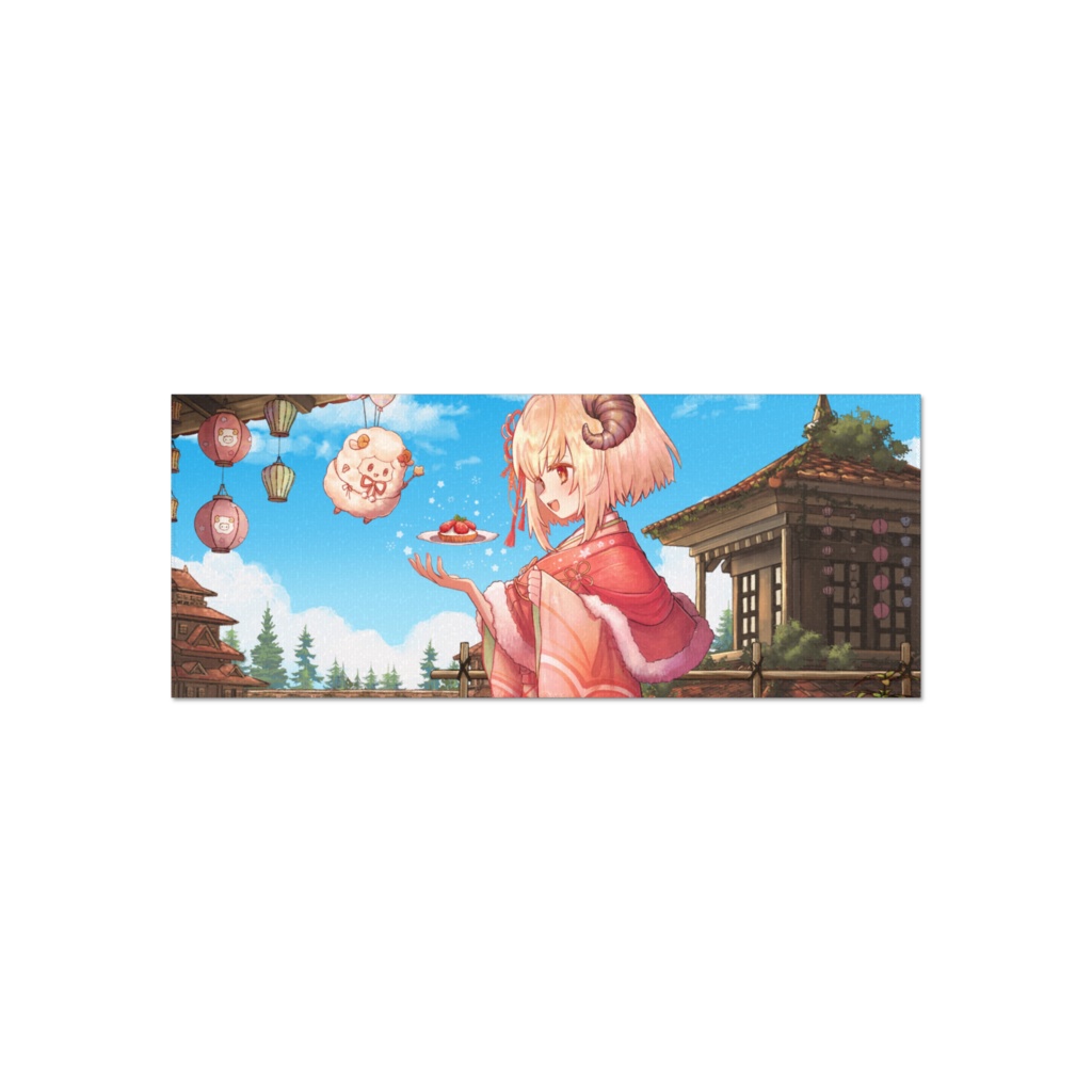 ひつじのフェイスタオル