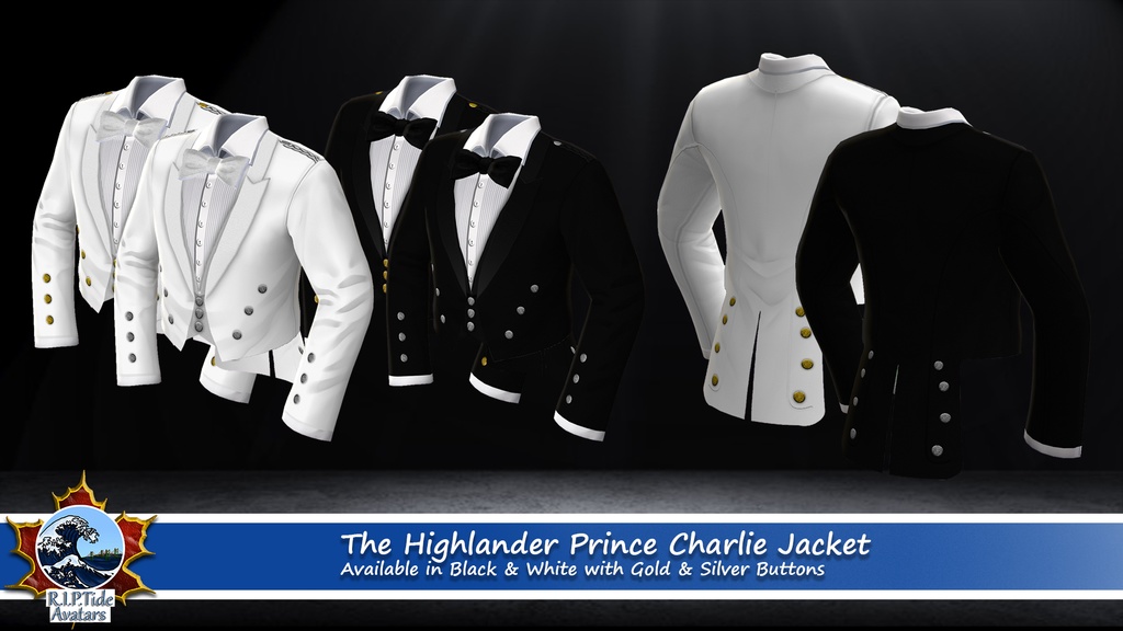 Vroid 'Prince Charlie Jacket' .PNG - Riptide Avatars - BOOTH