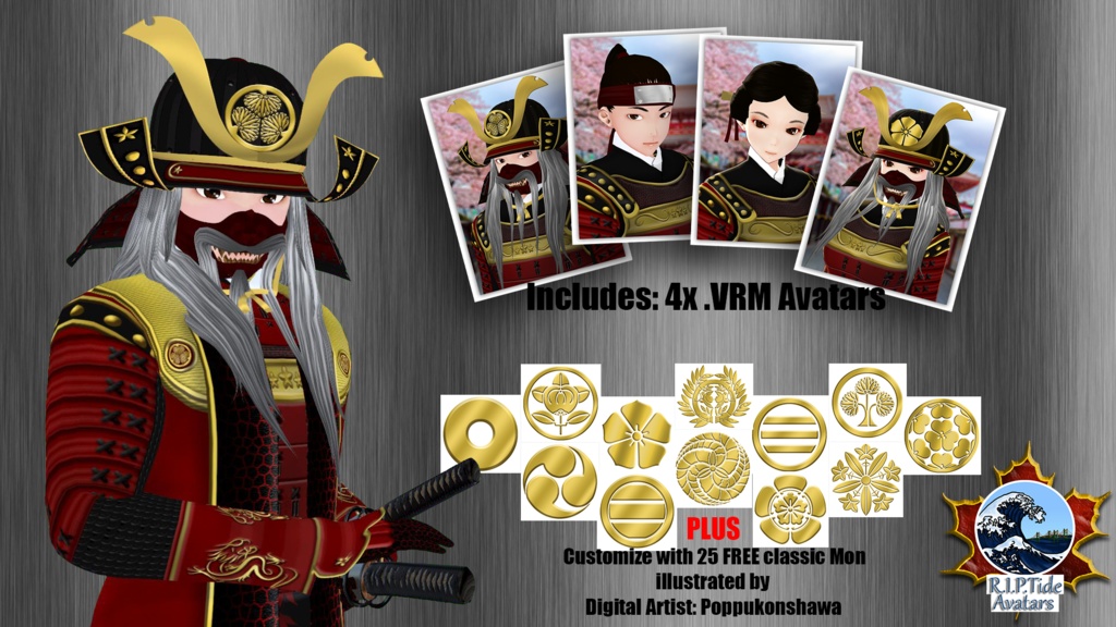 ~ULTIMATE~ Vroid Samurai Armour Kit *4 Avatars Included*