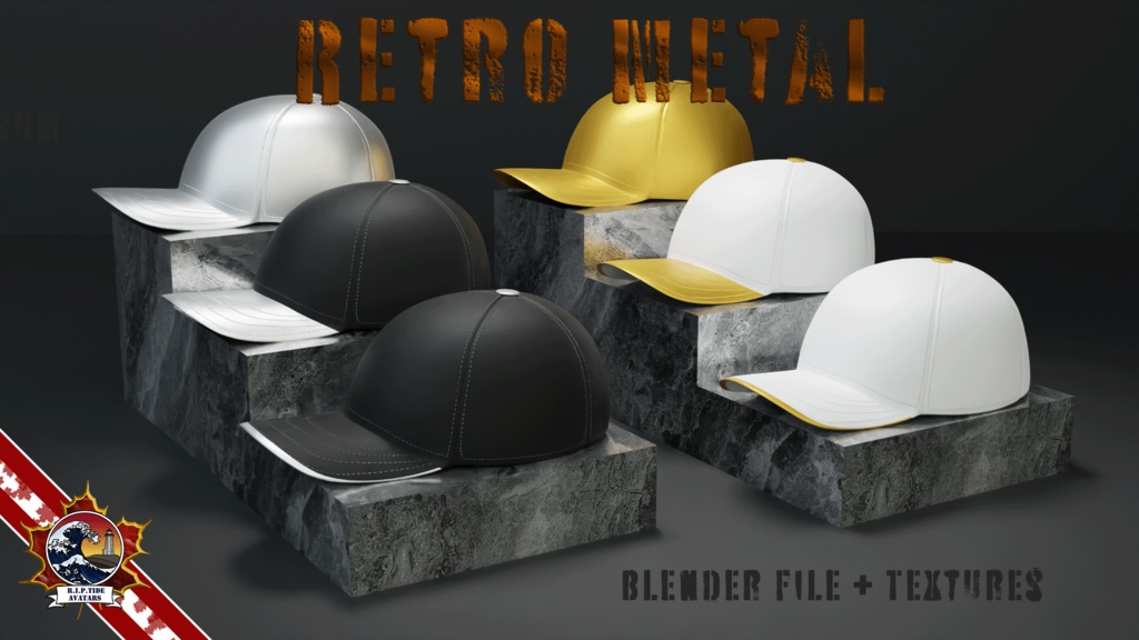 Retro Metallic Ballcap Pack - Blender