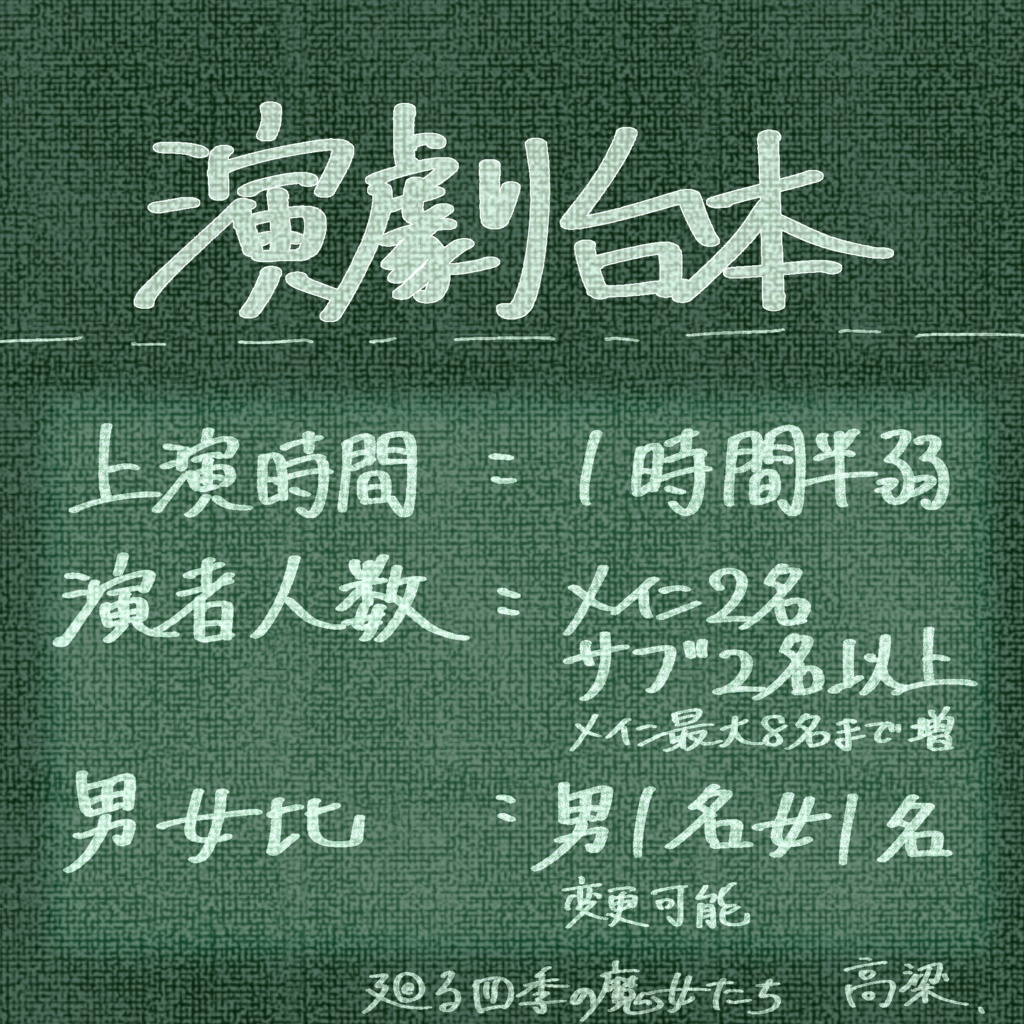 演劇脚本　[廻る四季の魔女たち]