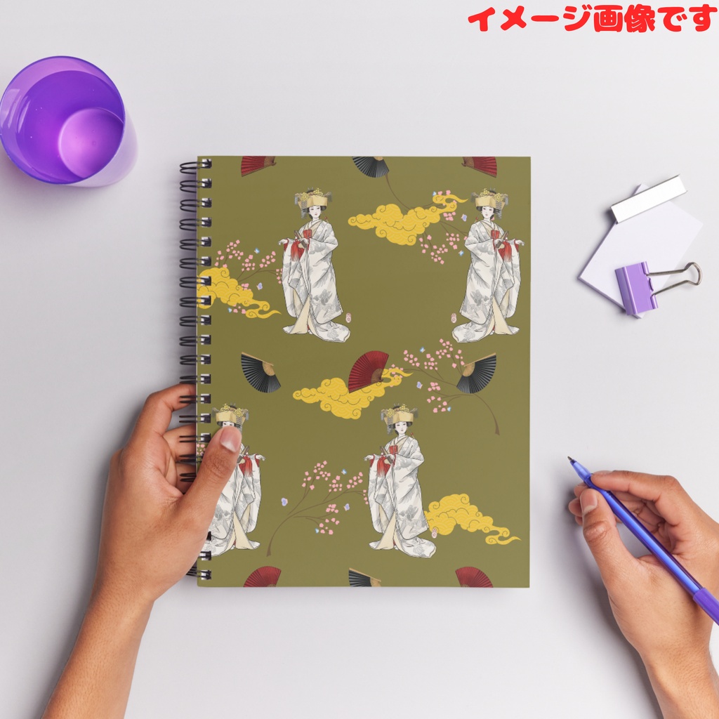 和風扇子デザインペーパー(デジタルペーパー)セット