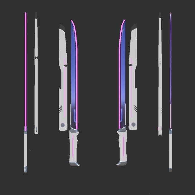 【VRChat想定】サイバーチックな刀