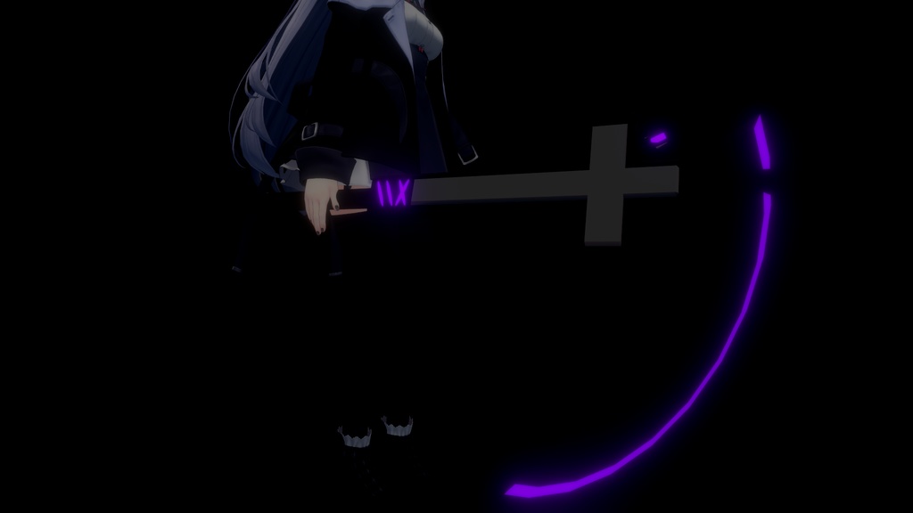 【VRChat想定】Goth CyberScythe