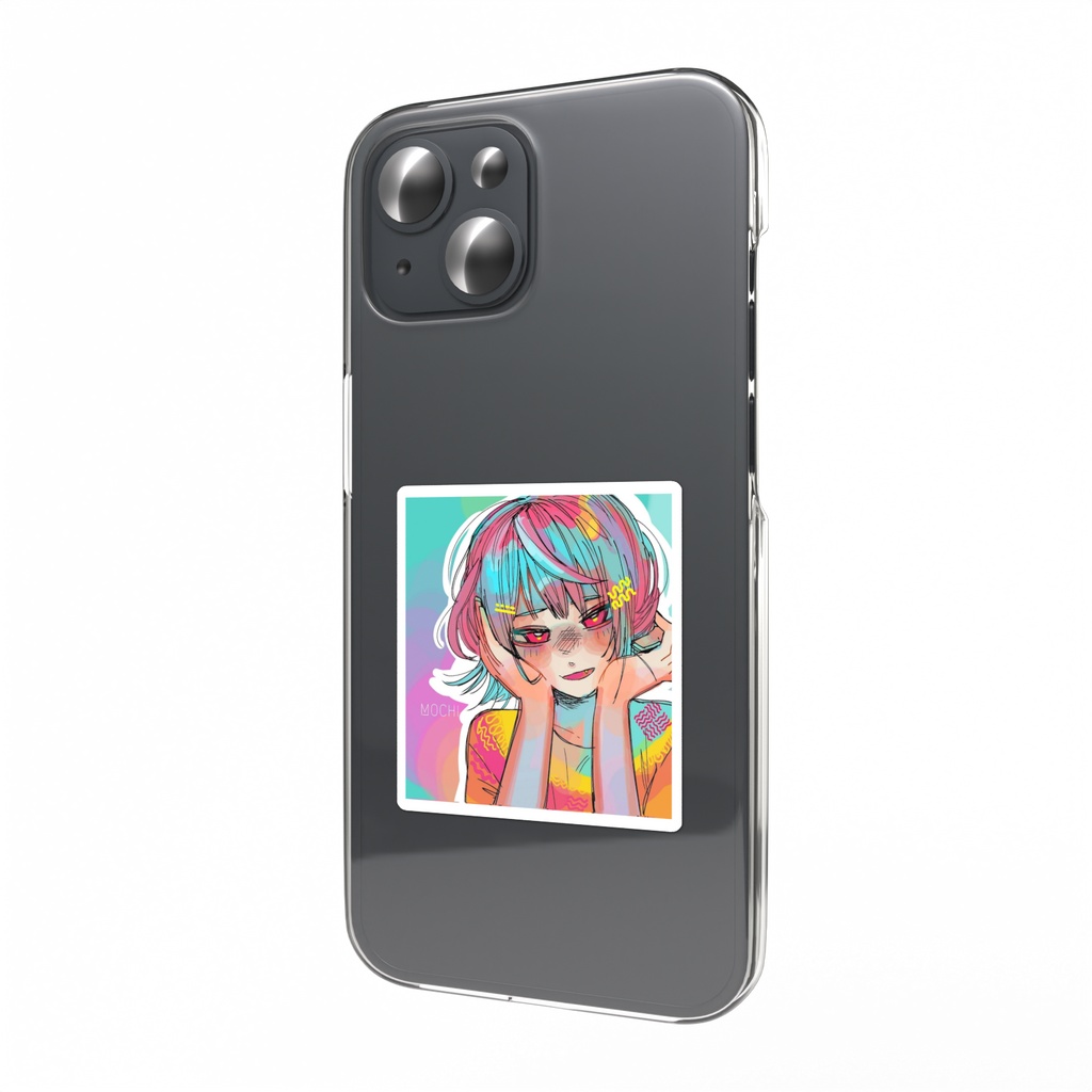 加賀美もちゃこ カラフルVer.スマホステッカー