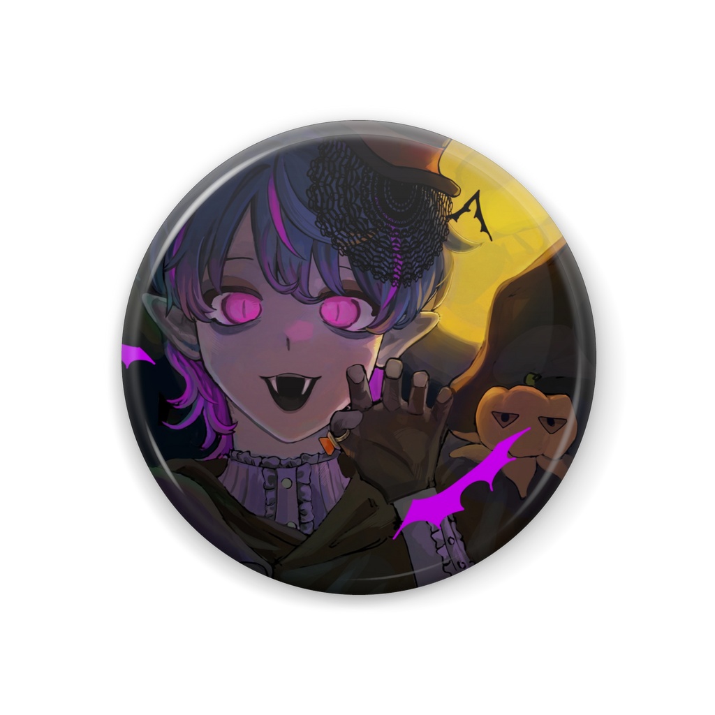 加賀美もちゃこ　ハロウィン2024Ver.缶バッジ