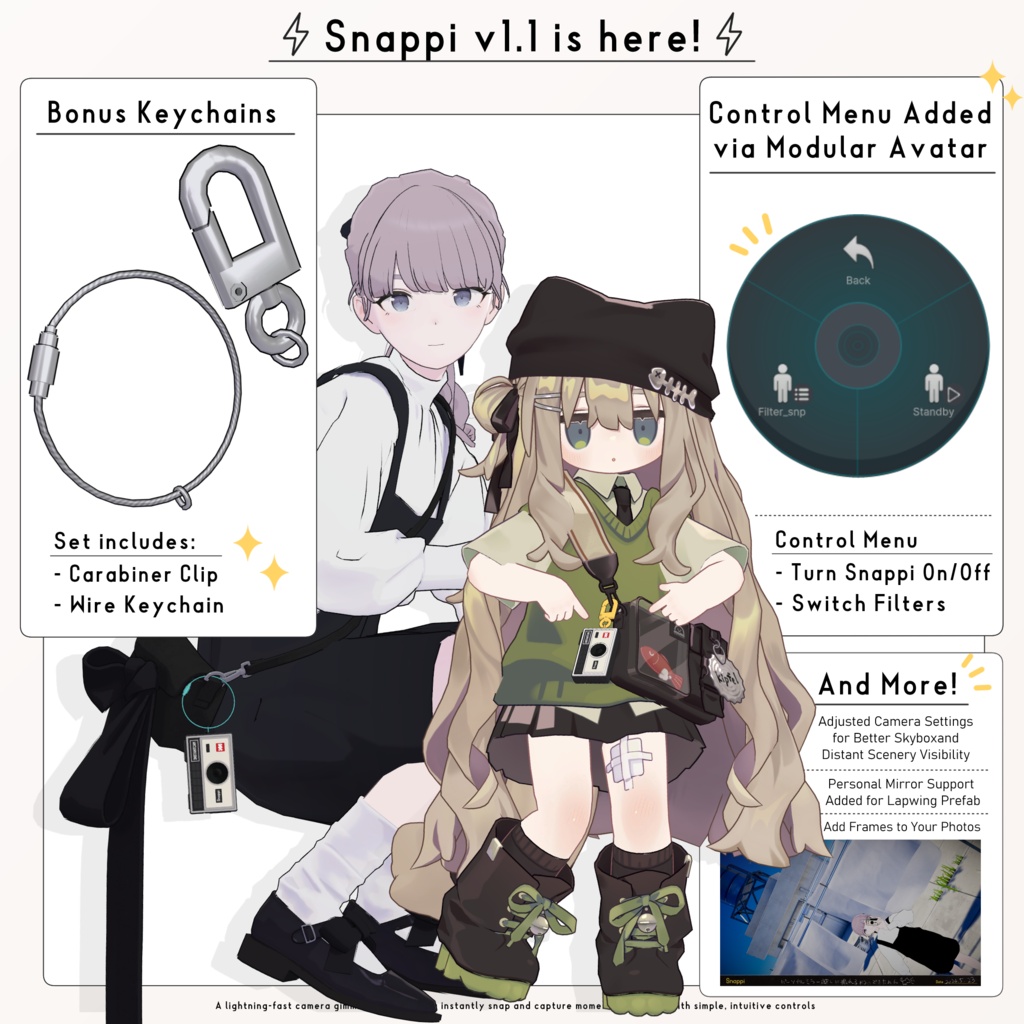 Snappi【PCVR専用VRCカメラギミック】