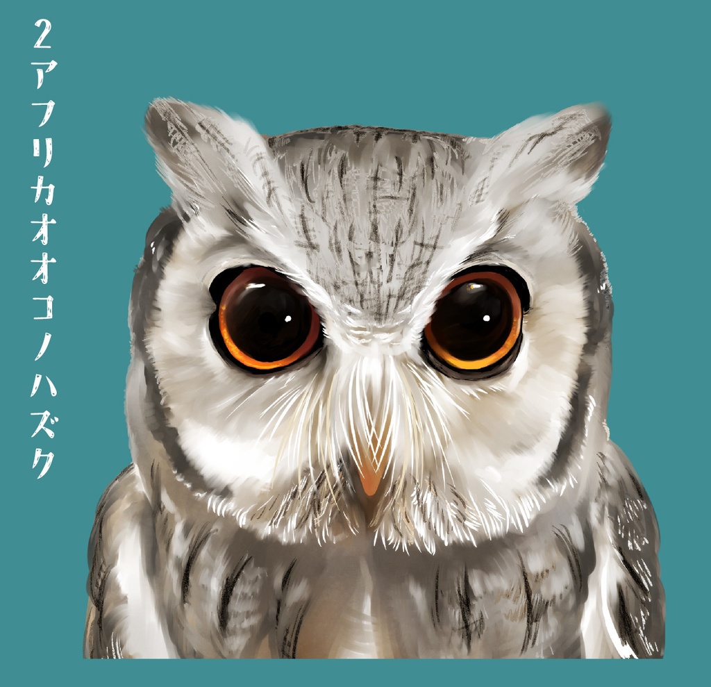 DLフクロウどあっぷイラスト