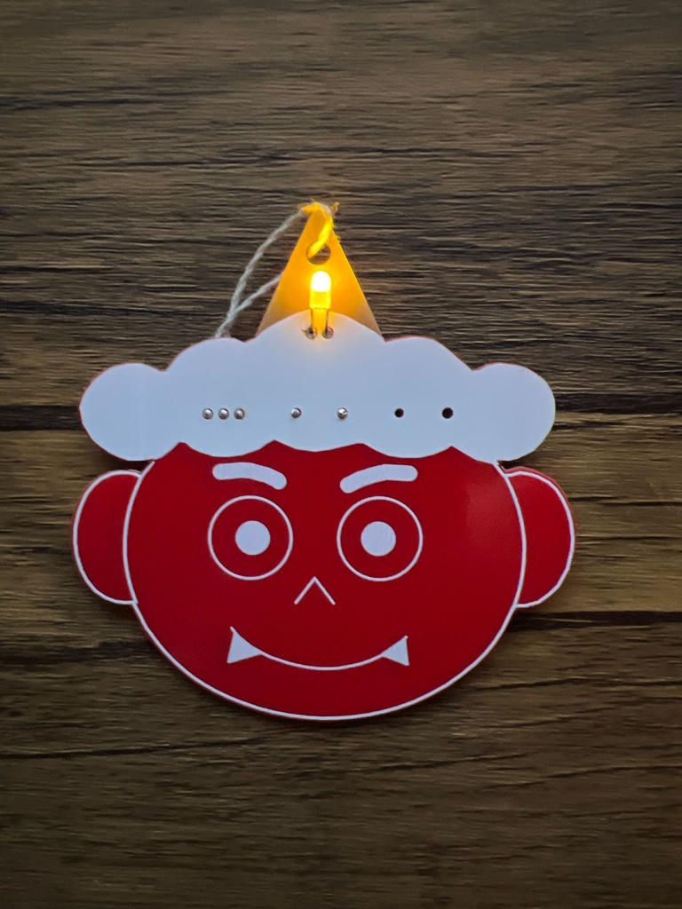 【節分】赤鬼のLED基板【部品未実装品】