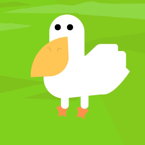 アヒルのイラストロゴ