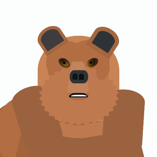 リアルなヒグマのロゴ