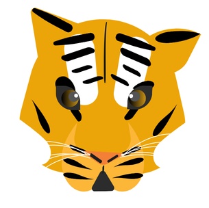 虎の顔のロゴ