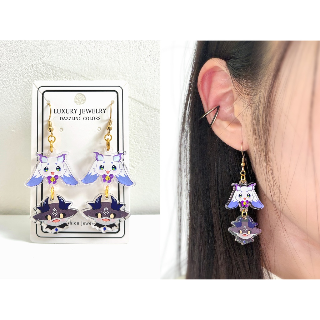 ルンルン/でびるん アクリルピアス (ニッケルフリーステンレス製) にじさんじ【にじそうさく11通販】✦非公式✦