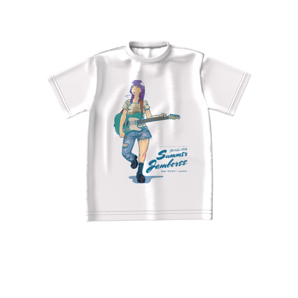 ［ビッグシルエットTシャツ］『YADOFES 2026 Summer JAMBOREE』白 ビッグシエルエット