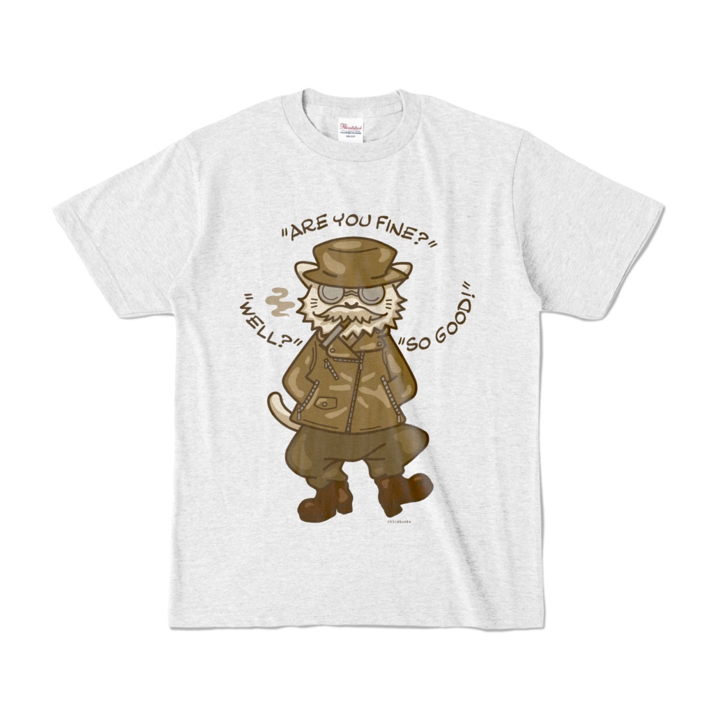 ［カラーTシャツ］『ヤドネコちゃん』　地色アッシュ