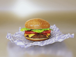 3Dモデル クラシックチーズバーガー