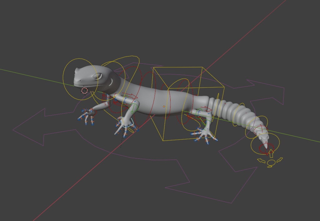 3Dモデル ヒョウモントカゲモドキ