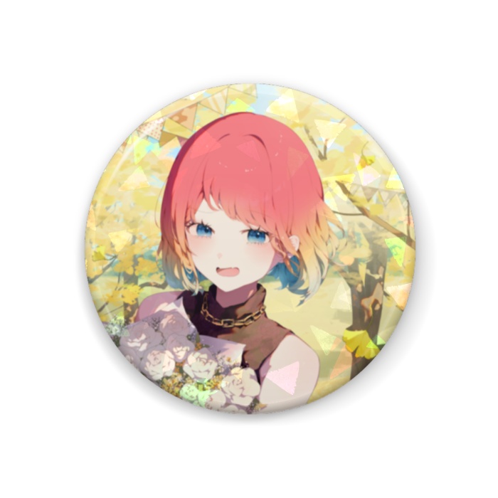 【残り2個売り切り終了・再販】サティ2024誕生日缶バッジ44mm（ホログラム加工）