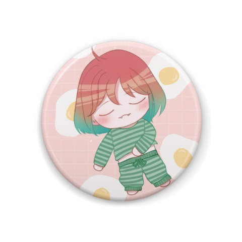 【受注】サティぐでってぃ缶バッジ44mm（うたたね）