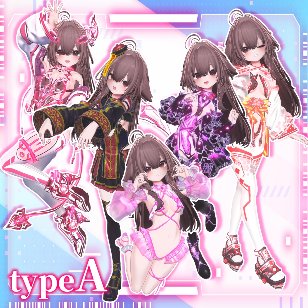 ❗️24H 70%OFF❗️輝夜ちゃん衣装セット(全9種衣装pack)