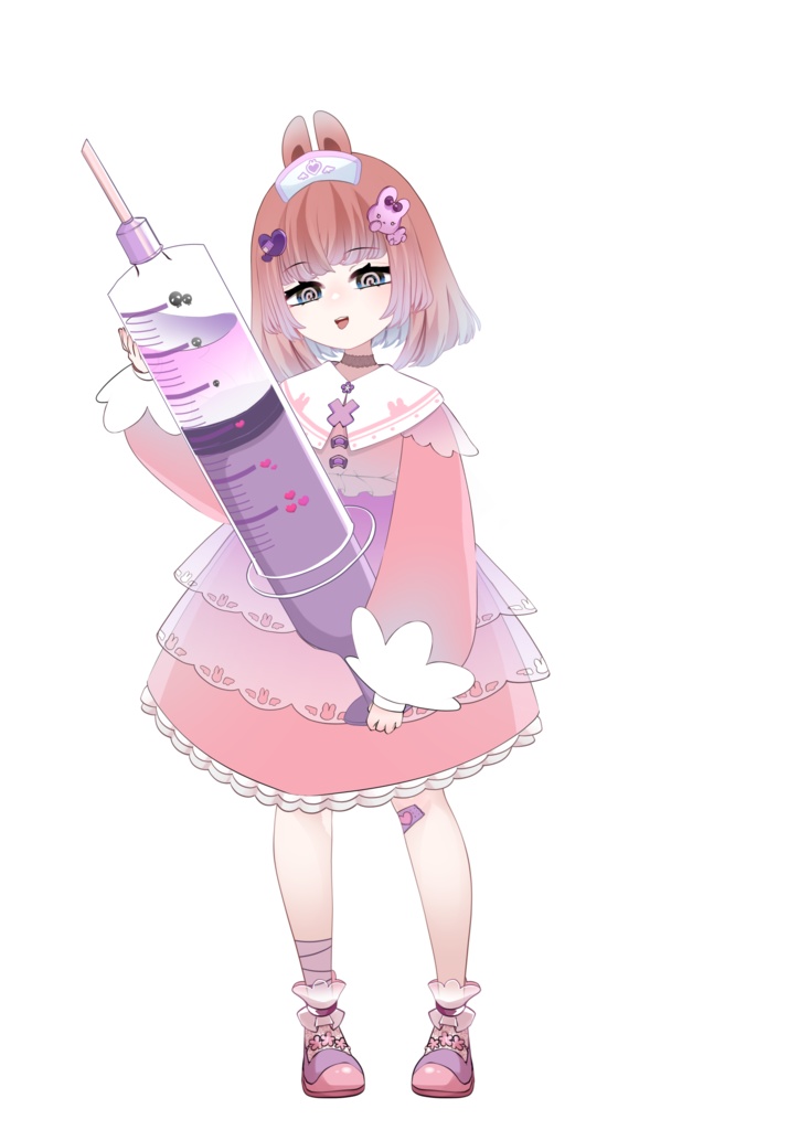 【汎用】ナースちゃん（注射器）