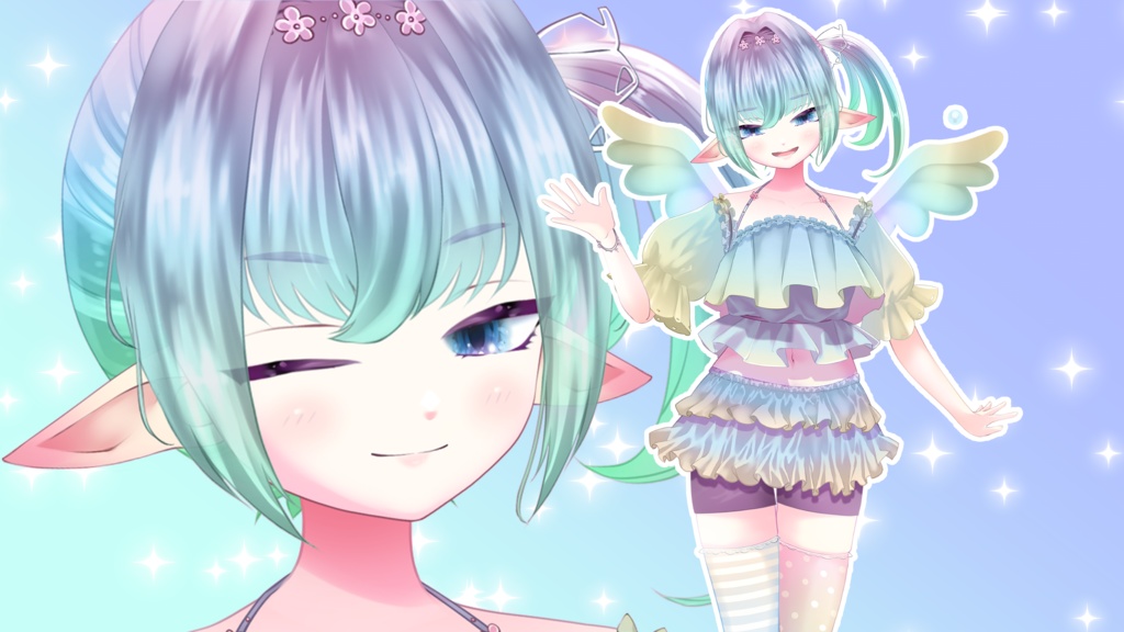 【Live2D】虹色天使ちゃん【汎用モデル】