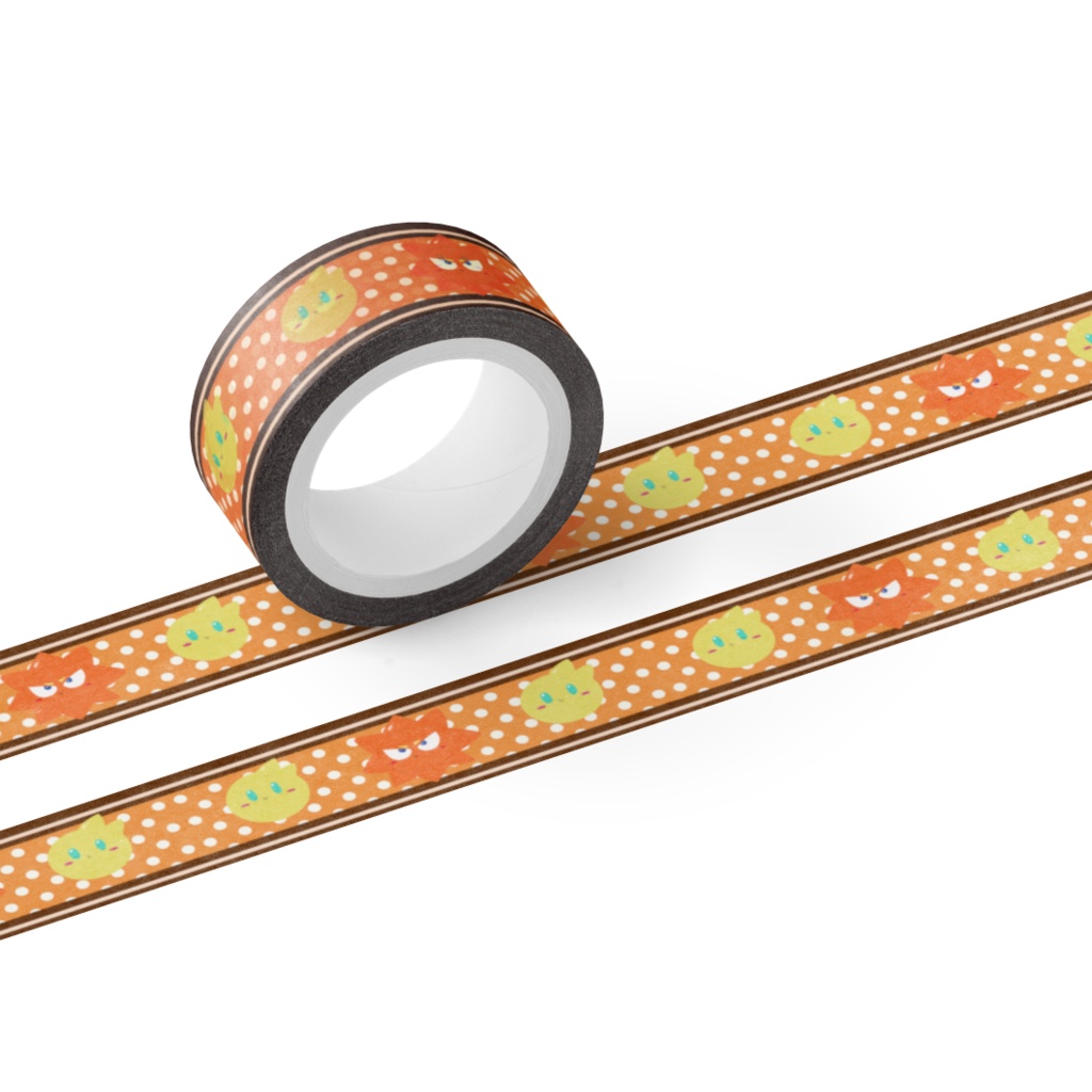 コ&首 マスキングテープ ブラウン