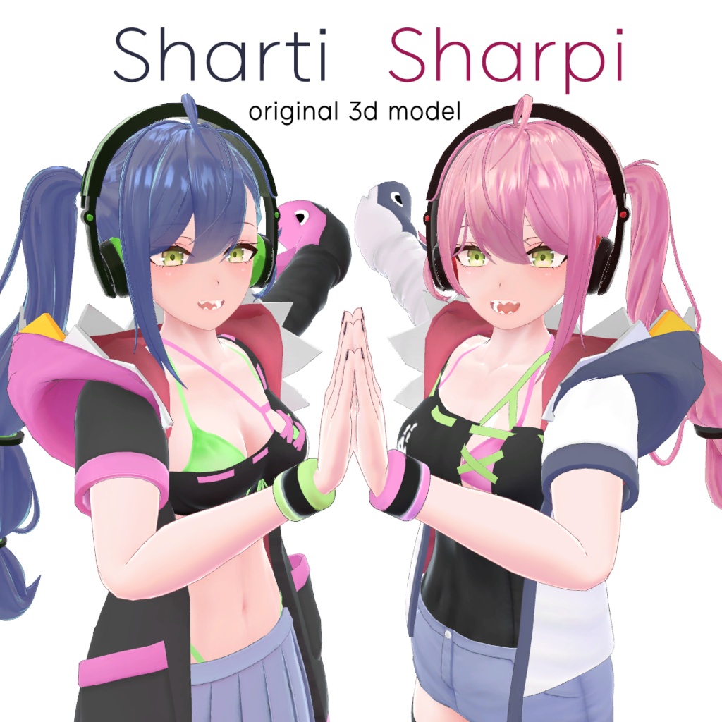 【 シャティ&シャピ (Sharpi & Sharti) 】オリジナル3Dモデル v1.03