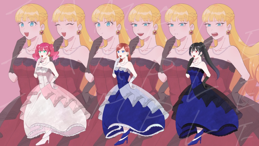 TRPGで使えるお嬢様立ち絵