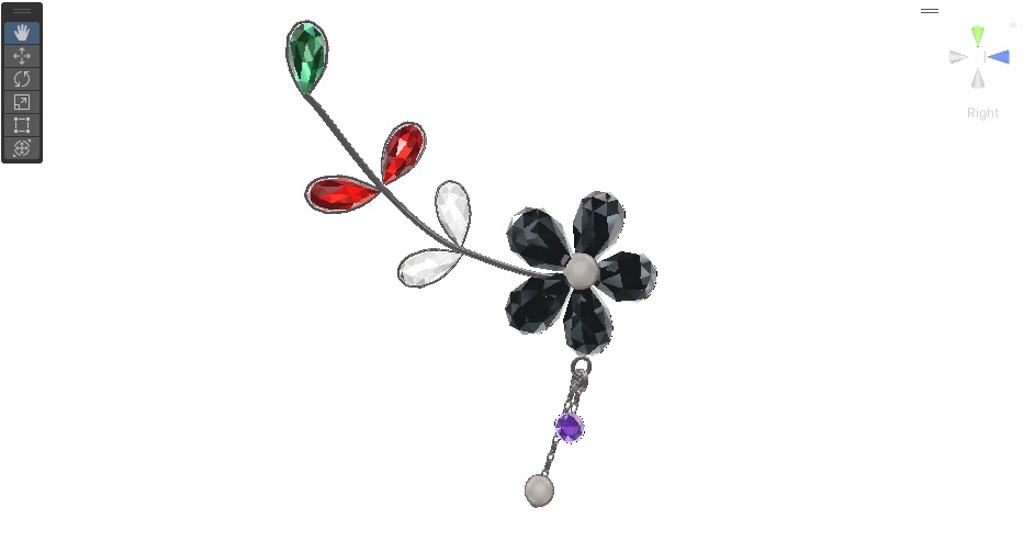 【VRChat向け】flower_earrings