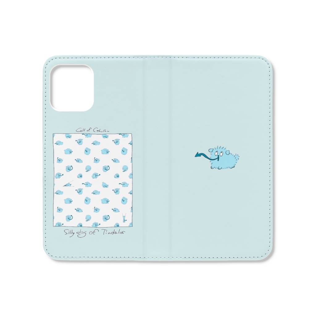ティンダロスのアホ犬手帳型スマホケース(iPhone12 / 12 Pro)