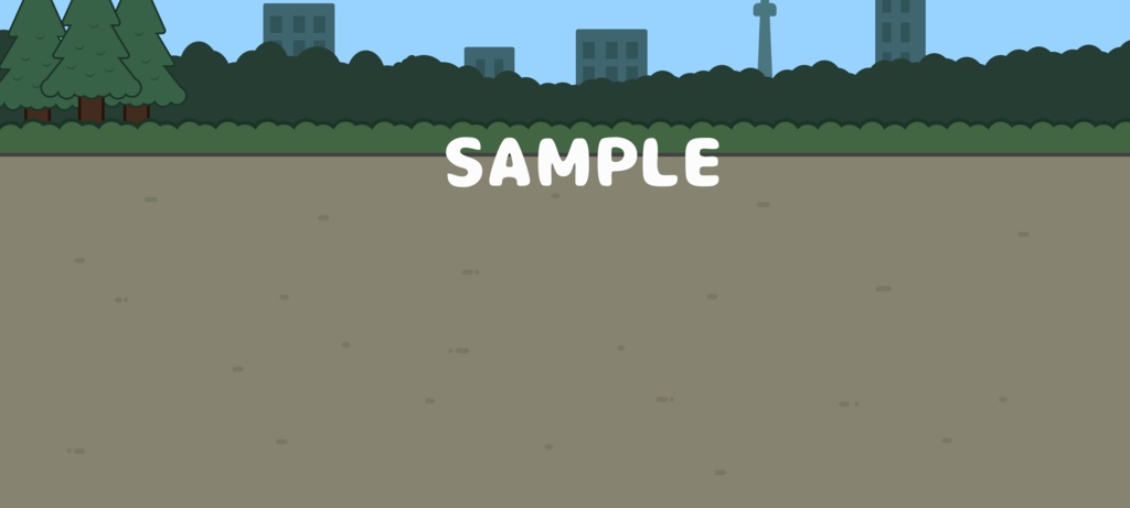 【商用利用可】背景素材_ゆるポップ公園マップ《PSDレイヤー素材》