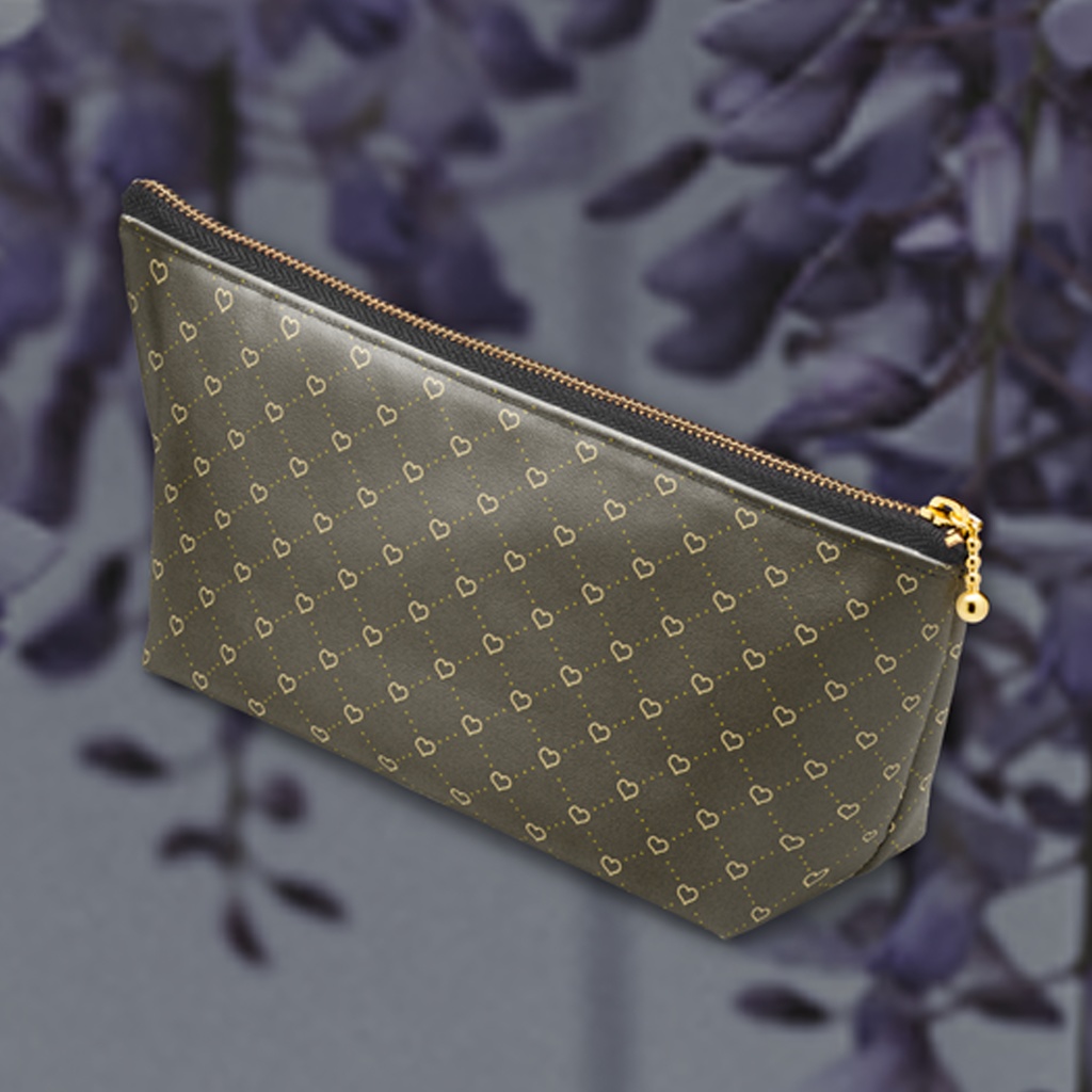 diagonal-grid-heart ポーチ