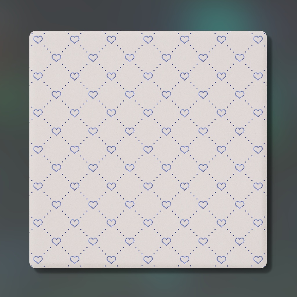 diagonal-grid-heart コースター