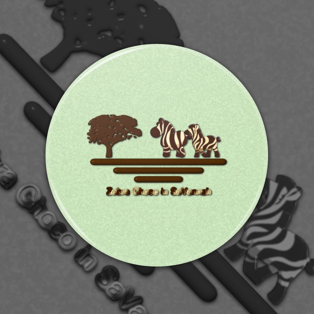 zebra-choco-in-savannah 缶ミラー