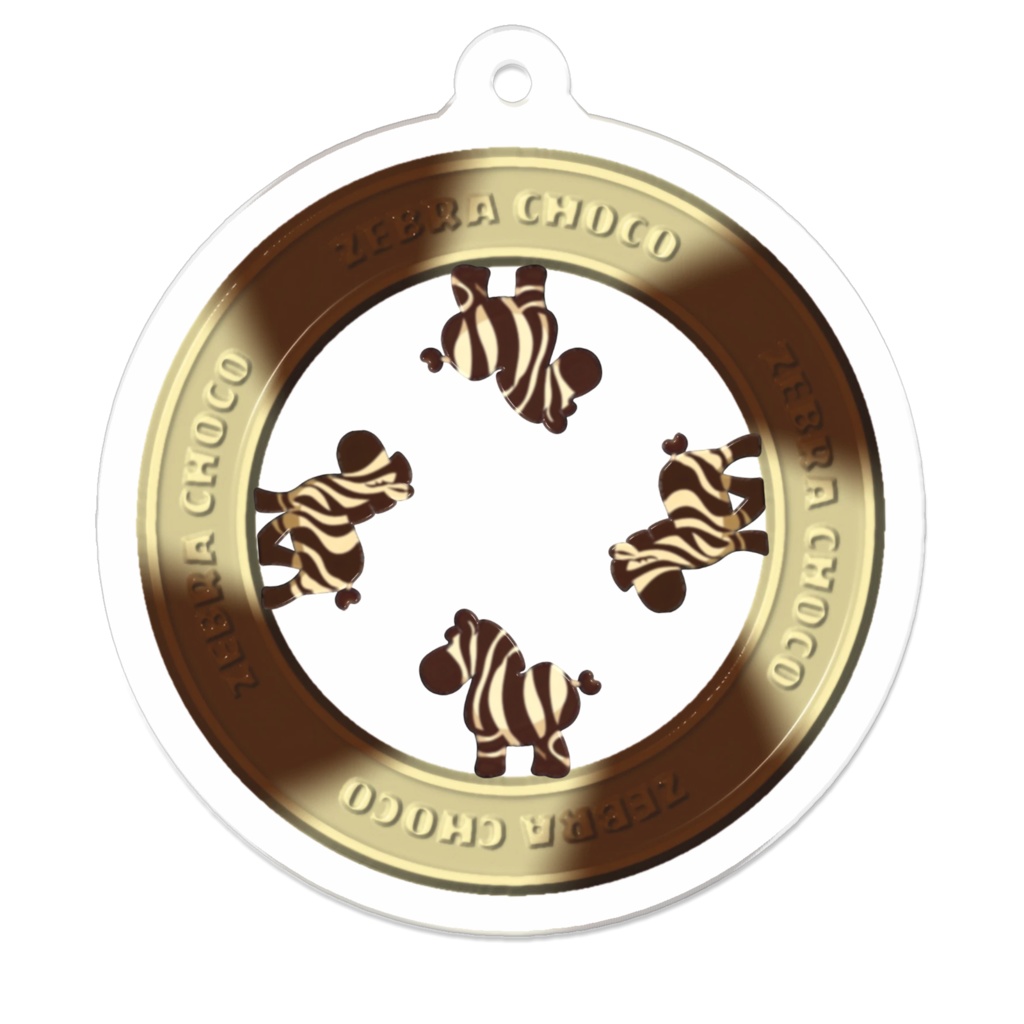 zebra-choco アクリルキーホルダー