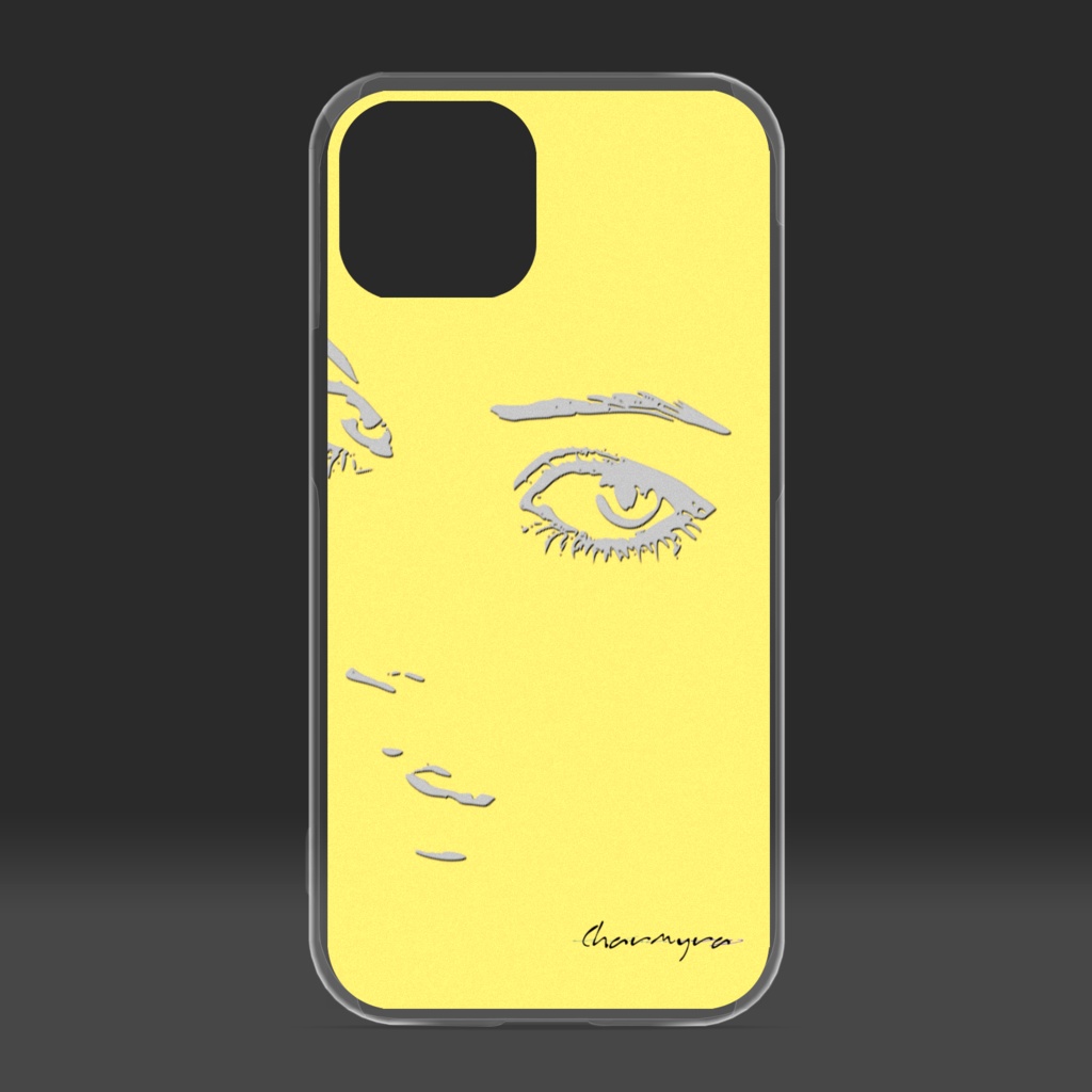 gaze yellow クリアiPhoneケース