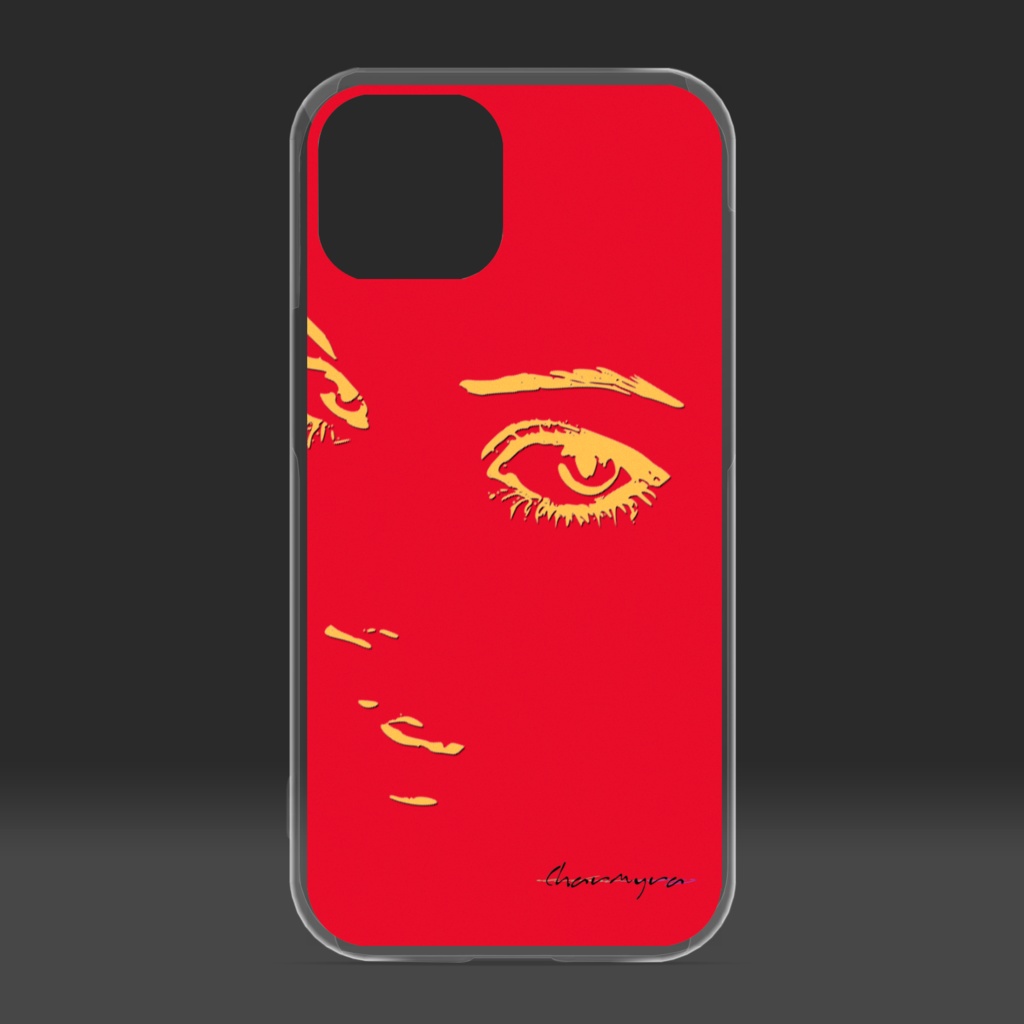 gaze red クリアiPhoneケース