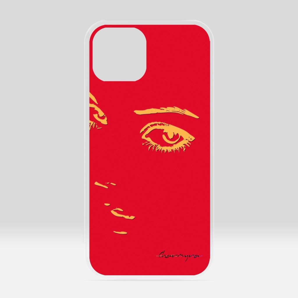 gaze red　クリアiPhoneケース